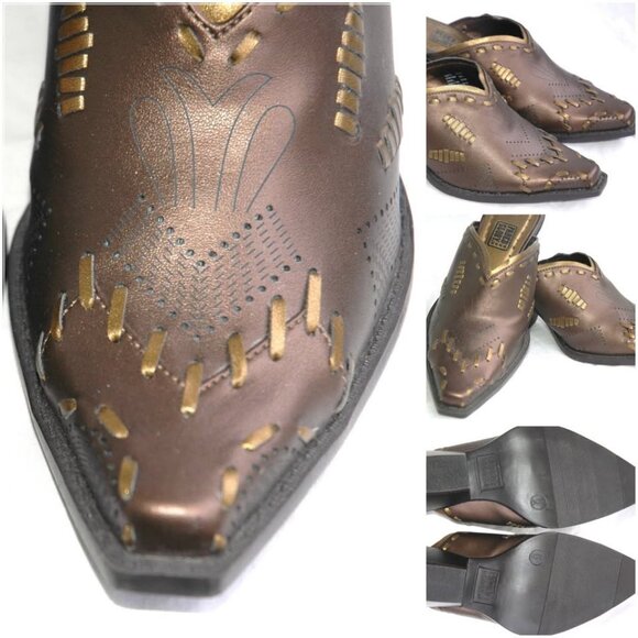 Slip-On Cowboy Western Shoes / Mules. Faded Glory - Size 6 - New - Picture 1 of 7